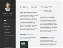 Tablet Screenshot of harrycrane.com